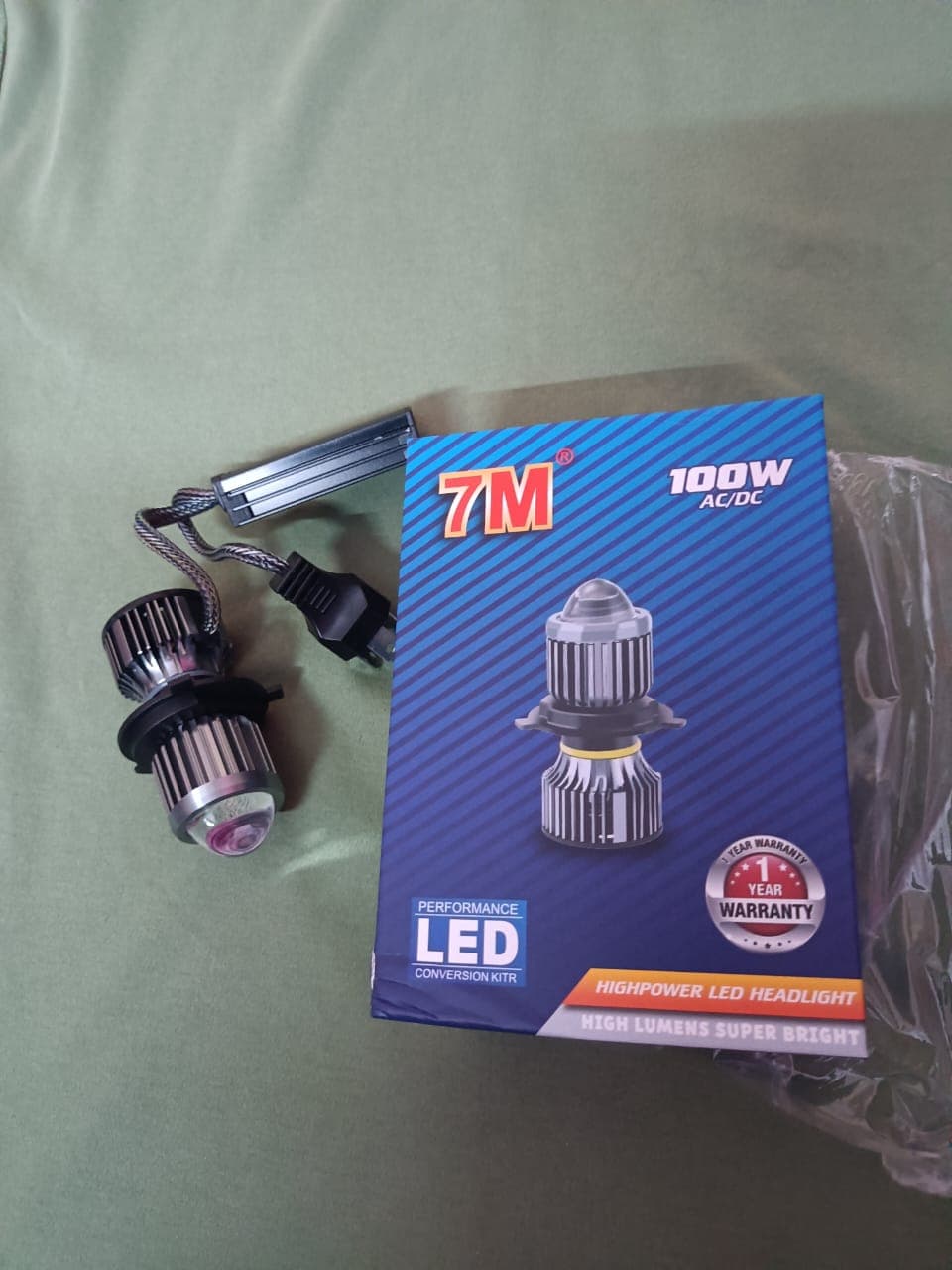 7M Universal 100W Projector LED Headlight