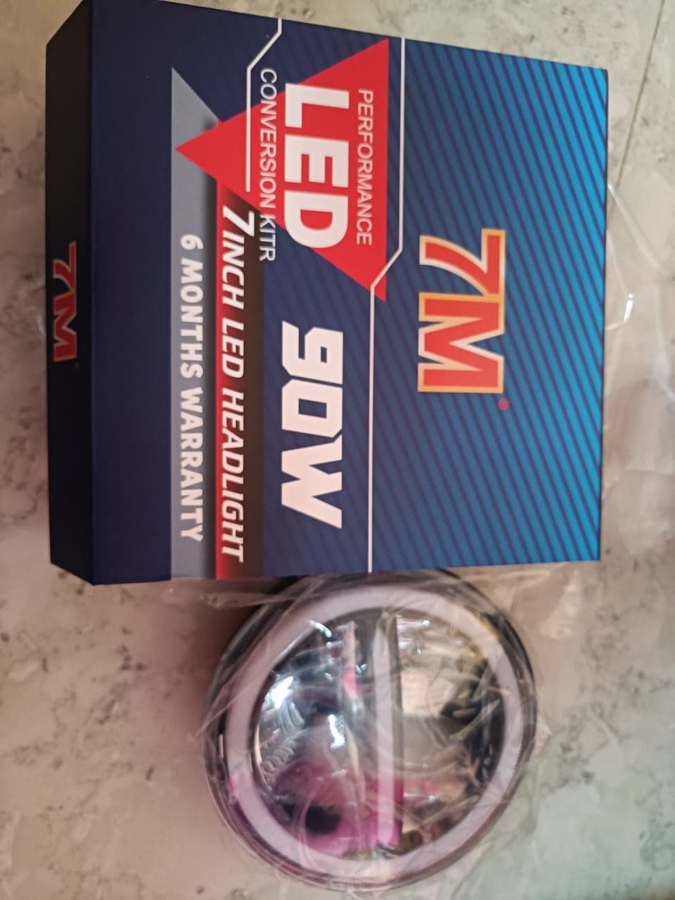 7 inch Minus Headlight with Ring (90 Watt)