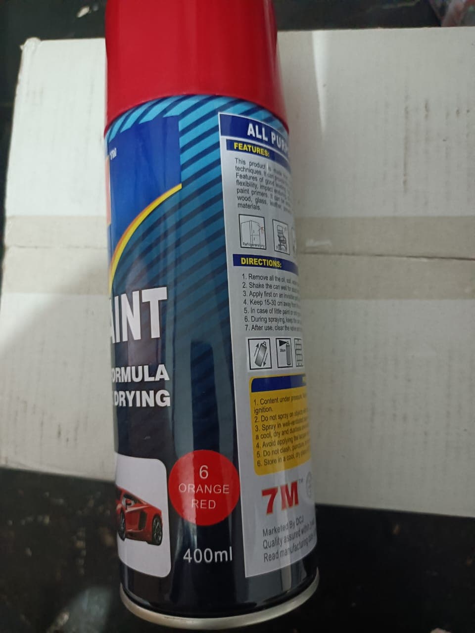 7M Orange Red spray paint